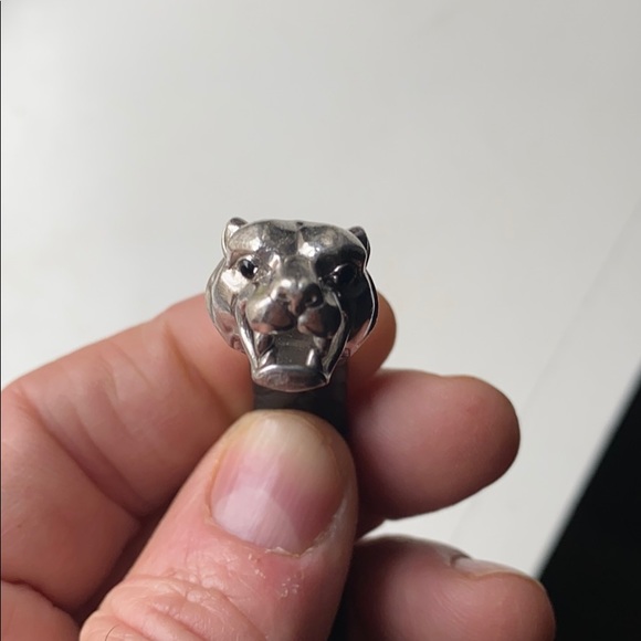 EFFY MEN’S BRACELET WOVEN LEATHER PANTHER BRACELET - Picture 4 of 8